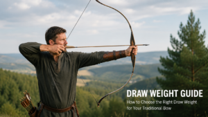 Traditional archer drawing a traditional horse bow