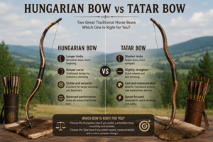 Hungarian horse bow and Tatar bow comparison
