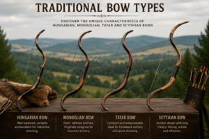 Hungarian, Mongolian, Tatar and Scythian traditional horse bows